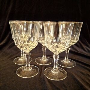 Five Cristal D'Arques Durand St. Germain Crystal Water Goblet 6 3/8" France